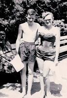 Joe Weiss and Violet Bleier Silvern at Tallman Mountain State Park, Aug 1954 C