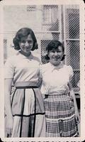 1951, Edith Weiss (left), "Me and friend in graduating class"