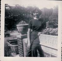 Rivka Edith Weiss, "Me in front of the house", 1952