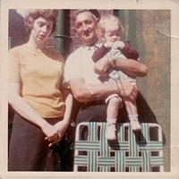 Joyce Steinlauf Corcia and Markus Weisz holding Rivka Weiss Goldstein