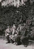 Unknown, Violet Bleier Silvern, Markus Weisz.  Vienna, Austria abt 1935.