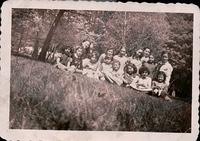 Edith Weiss at Bais Yaakov Camp, 1942 (4 years old) (front)