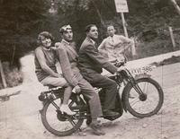 Markus Weiss and friends in Vienna, Austria on motorcycle