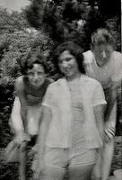 Florence Flo Weiss Rosof, Edith Rivka Weiss, and Joe boating at Jones Beach 1953