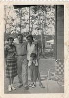 Florence Flo Weiss Rosof, Arthur Art Bunzel, Violet Bleier Silvern, Barbara Silvern Conforto.  Fall 1955