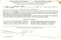 Miriam Weiss Anton Social Security Receipt