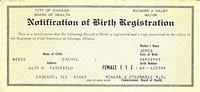 Rachel Weiss Feit Birth Registration