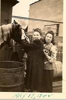 Marietta Ritz Cohn and Rose Berman Geller with Tony, 1942