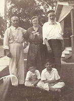 Late 1930's.  Abe Cohn & Libby Baellow Cohn, Kolman Baellow, Leon & Norman Baellow