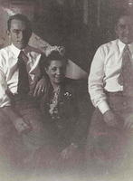 Sammy Cohen, Fannie Baellow Stolov, Sol Stolov, Nov, 1945