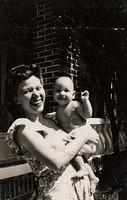 Fannie Cohn Cohen holding Libby Cohen Needle, house on 8th Street in Jacksonville, Fl