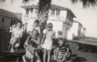 Sammy Cohen with Libby Cohen Needle on his shoulders. 1953