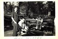 Sylvia Kirshenbaum Baellow, Ruby Baellow, Hike Cohn Schulman., 1942