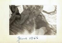 Evan Cohn Tulchinsky, Esther Baellow Wolfson, June 1946.  See notes.