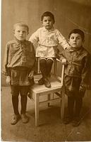 Shaya Balaban's sons, Chaim, Yerachmiel/Milye, and Meir, Odessa, Sept. 10, 1930 (front)