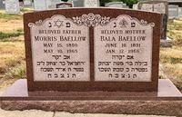 Morris and Bala Komar Baellow Headstone