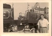 1949 - Ted Clutz with Larry Clootz and Marcia Clutz Tropp, Chicago Railroad Fair