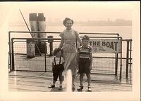 1949 - Thelma Hecht Clutz with Larry Clootz and Marcia Clutz Tropp, Detroit