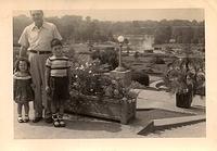 1949 - Ted Clutz with Larry Clootz and Marcia Clutz Tropp, Forest Park, St Louis