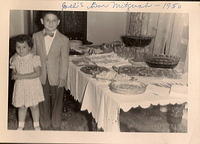 1950 - Marcia Clutz Tropp & Larry Clootz at Joel Pelofsky's Bar Mitzvah reception