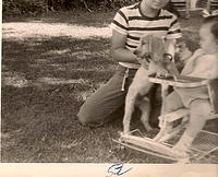 Larry & Linda w Ginger, 1952