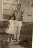 Linda & Larry, first day of school, 1959