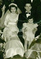 Charlene and Allen and Marsha Clutz Wedding Portrait, Dec 4, 1949