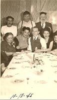 Fannie and Sammy Cohen's cake cutting, Nov 18, 1945