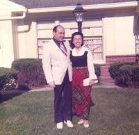 Anne and Sam Walters (friends).  Picture taken in front of our house on Mercier.