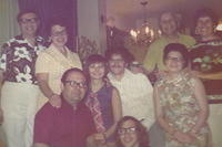 Unknown, Hike Cohn Schulman, J Schulman, LInda Tulchinsky Siegel, Herb Siegel, Marvin Schulman (seated at the bottom), Morris and Evan Tulchinsky, Unknown