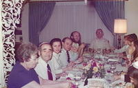 Passover Seder at the Tulchinsky home at 9701 Mercier, 1973-7.  See notes.