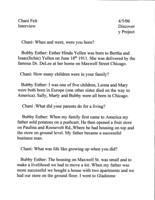 Chani Feit interview of Bubby Esther Yellen Steinlauf (1 of 3)