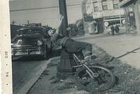 Joyce Steinlauf on unicycle. Dec 1956