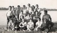 Julias Zaitz in the middle in the back row with the mustache.  Rose Steinlauf Zaitz in the middle row, second to right in the jumper