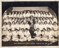 Seated in the bottom row, second from the right. 1936