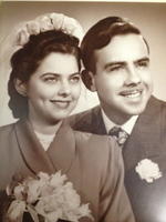 Wedding of Goldie Portnoy & Leonard Leon.  Dec 28, 1947.