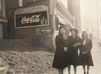 Anna Portnoy Porter, Julia (friend ?), & Goldie Portnoy Leon.  Dec 1940