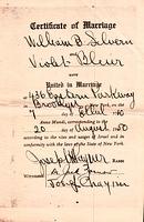 Bill and Violet Bleier Silvern, Marriage Certificate, 1950