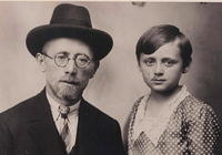 Mordechai Bleier with Violet Bleier Silvern, Senta, Czechoslovakia, abt 1927